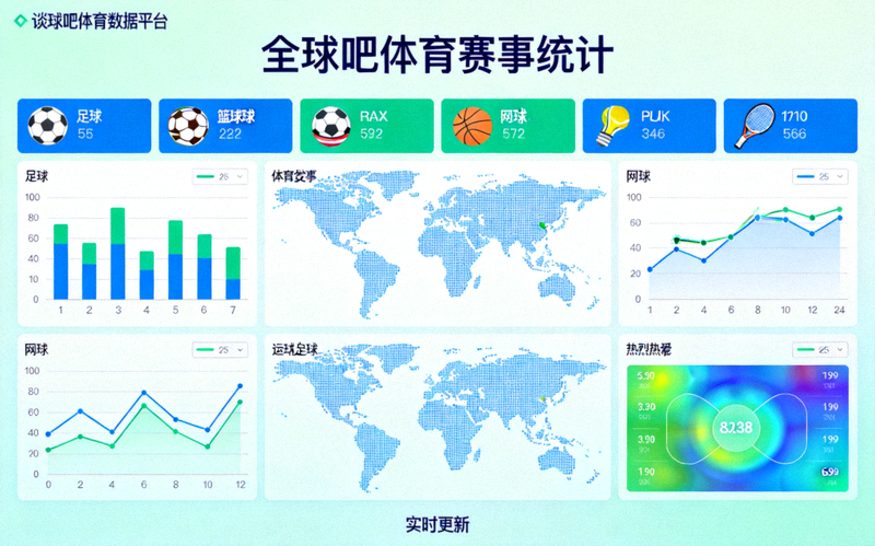 谈球吧体育数据平台展示全球体育赛事统计图